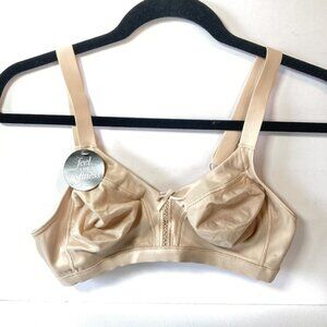 Bali Classic Support Bra Cool Comfort WireFree 36C Neutral, New w‎ Minor Defects